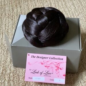 Wiglet - Braided Hair Bun - No. 2 Darkest Brown New w/removed tag